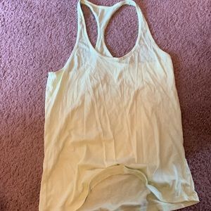 Neon yellow/green work out tank